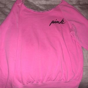 PINK neon crew neck sweater